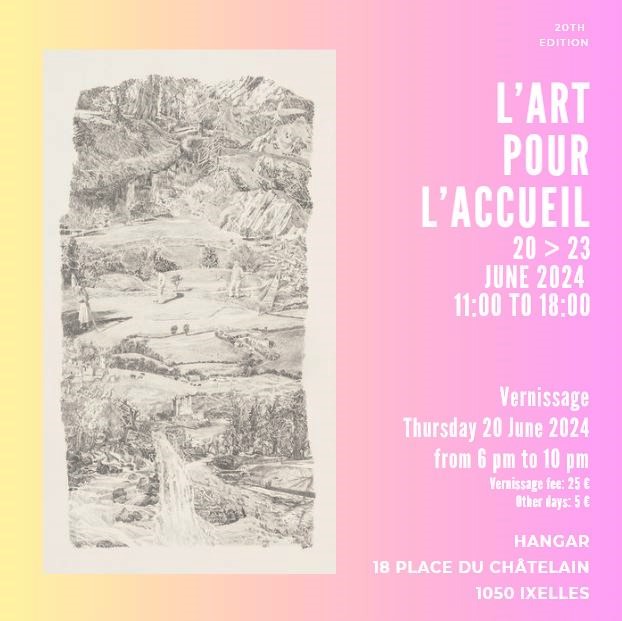 L'Art pour l'accueil est une exposition collective à l'espace Hangar à Bruxelles pour la protection de l'enfance
